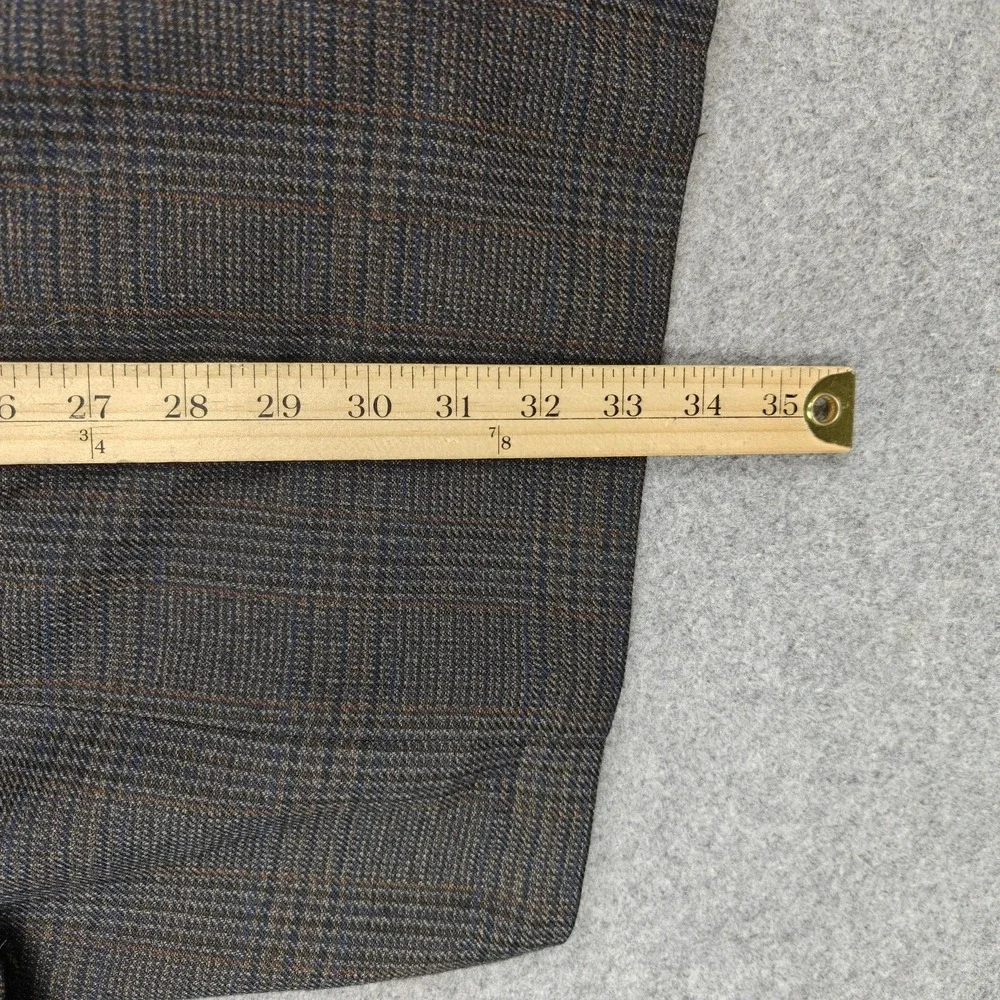 Oak Hill Blazer Mens‎ 54 Brown Plaid Polyester Rayon Sport Coat Jacket Tweed